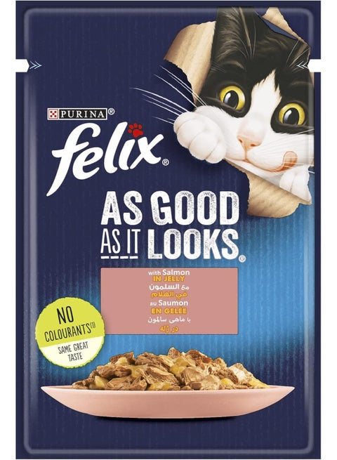 طعام القطط الرطب فيليكس بقوام هلامي من بيورينا، 85 جم