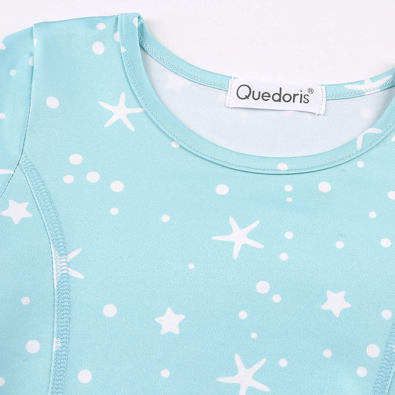 Quedoris Girls Twirly Printed Casual Party Dress Mermaid L - Image 4