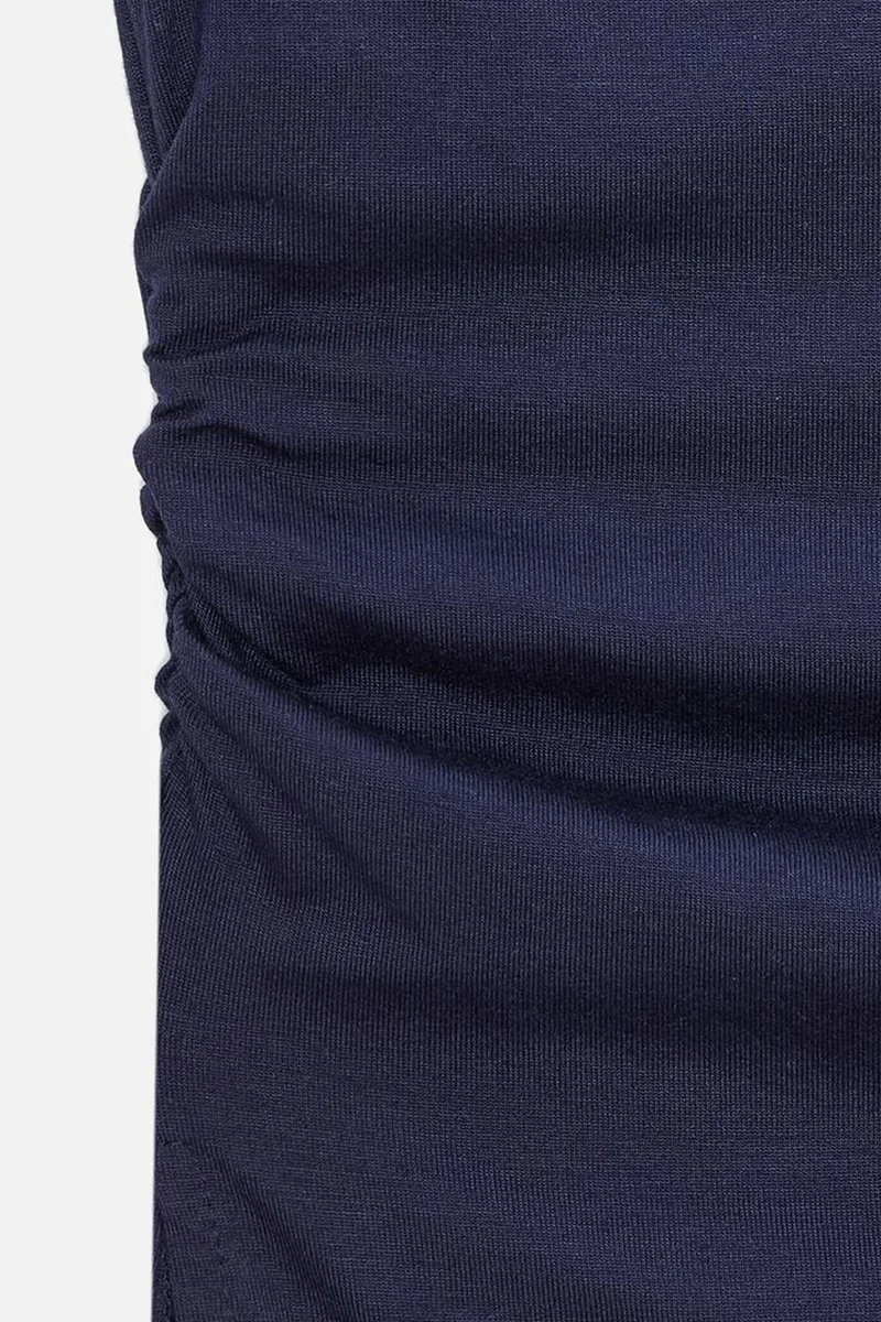 Dilvin Navy Blue DILVIN Women’s Off-shoulder Slim-fit Jersey Blouse for Women | Best Price UAE