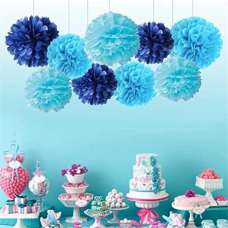 4 مجموعات من كرات الزهور الورقية DIY كرات ملونة لتزيين حفلات الزفاف والمناسبات وأعياد الميلاد وأكاليل عيد الميلاد - Image 5