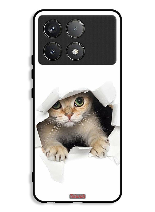 Tolwak Xiaomi Poco X6 Pro 5G Protective Case Cover Cat Appearing - Image 1