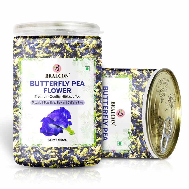 BRALCON Hibiscus Flower Tea(50g) + Butterfly Blue Pea flower Tea (50g) + Lemongrass Herbal Tea(50g) Rose Tea (50g) - Image 3
