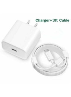 20W PD Cable Power Adapter Type-C Fast Charger For iPhone 11/12/13/X/8
