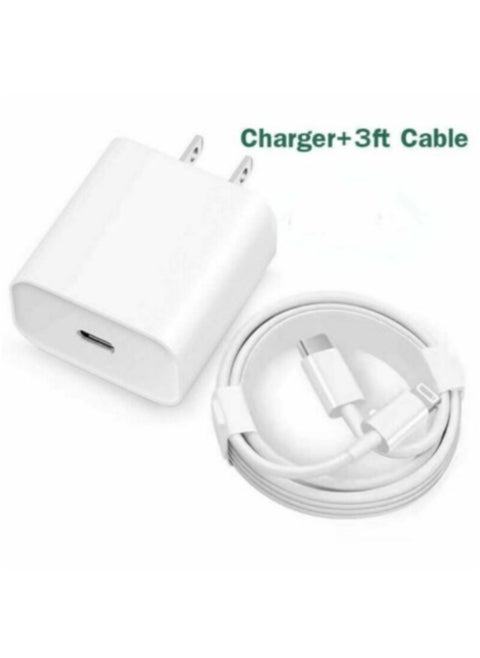 20W PD Cable Power Adapter Type-C Fast Charger For iPhone 11/12/13/X/8