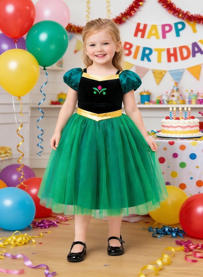 CQDY Princess Costumes Dress for Girls Anna Cosplay Outfits Party Birthday Dress Up - Image 4