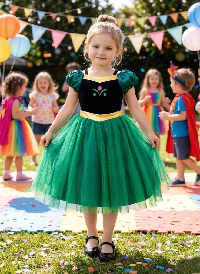 CQDY Princess Costumes Dress for Girls Anna Cosplay Outfits Party Birthday Dress Up - Image 5