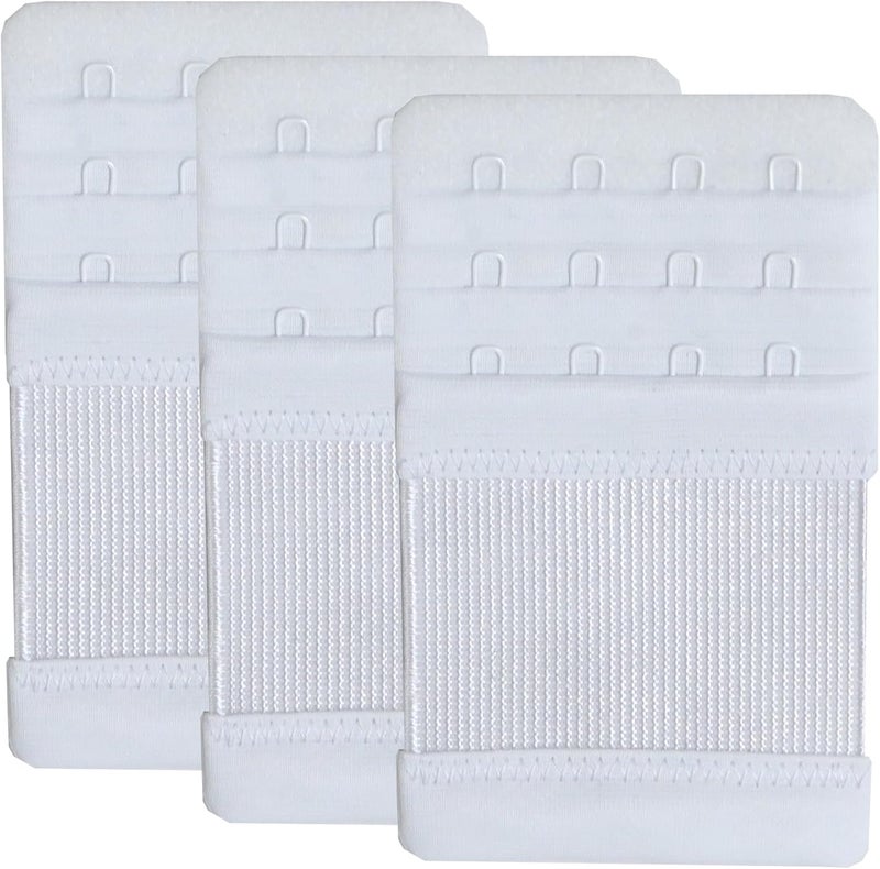 Magicmode Bra Extenders 4 Hook Elastic Stretchy Bra Extensions Strap Comfortable 3pcs-Pack - Image 1