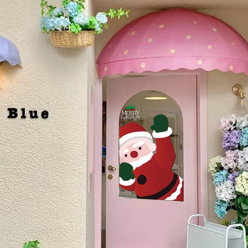 Christmas Decorations Layout 2026 Santa Claus Window Stickers Electrostatic Glass Window Door Stickers Shopping Mall Stickers Window Grilles - Image 5