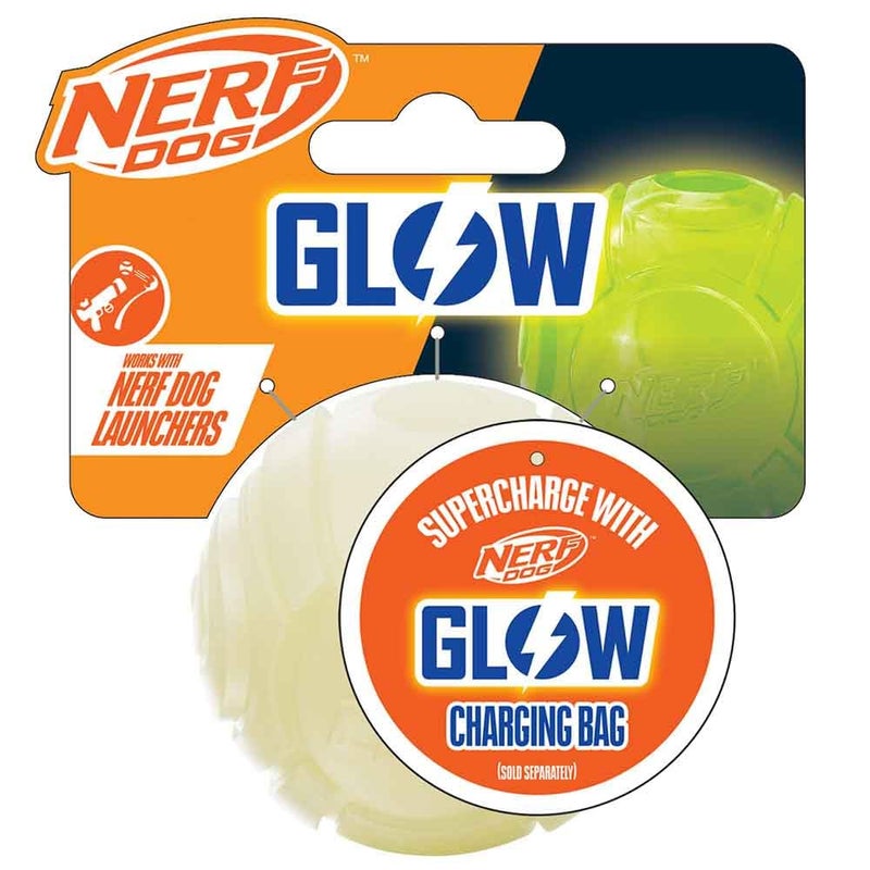 Nerf Dog Tennis Ball Blaster Dog Toy white 25 Inch Glow Reload Ball - Image 2