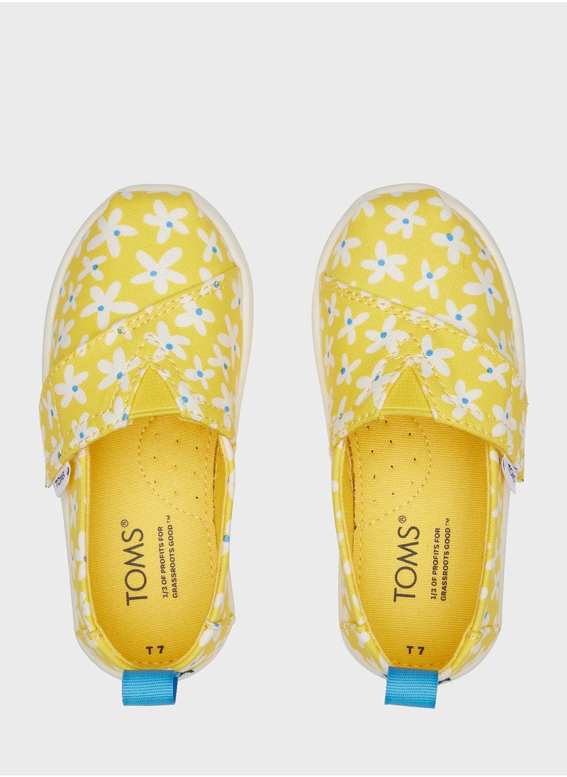 TOMS - Kids Daisies Slip Ons - Image 1