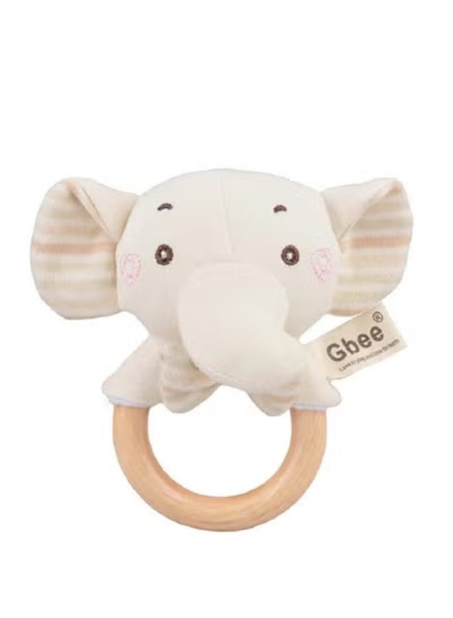 جبيه طقم ألعاب خشخيشات من القطن العضوي مصنوع من مواد عالية الجودة للأطفال، ألعاب تعليمية للأطفال الرضع - Image 1