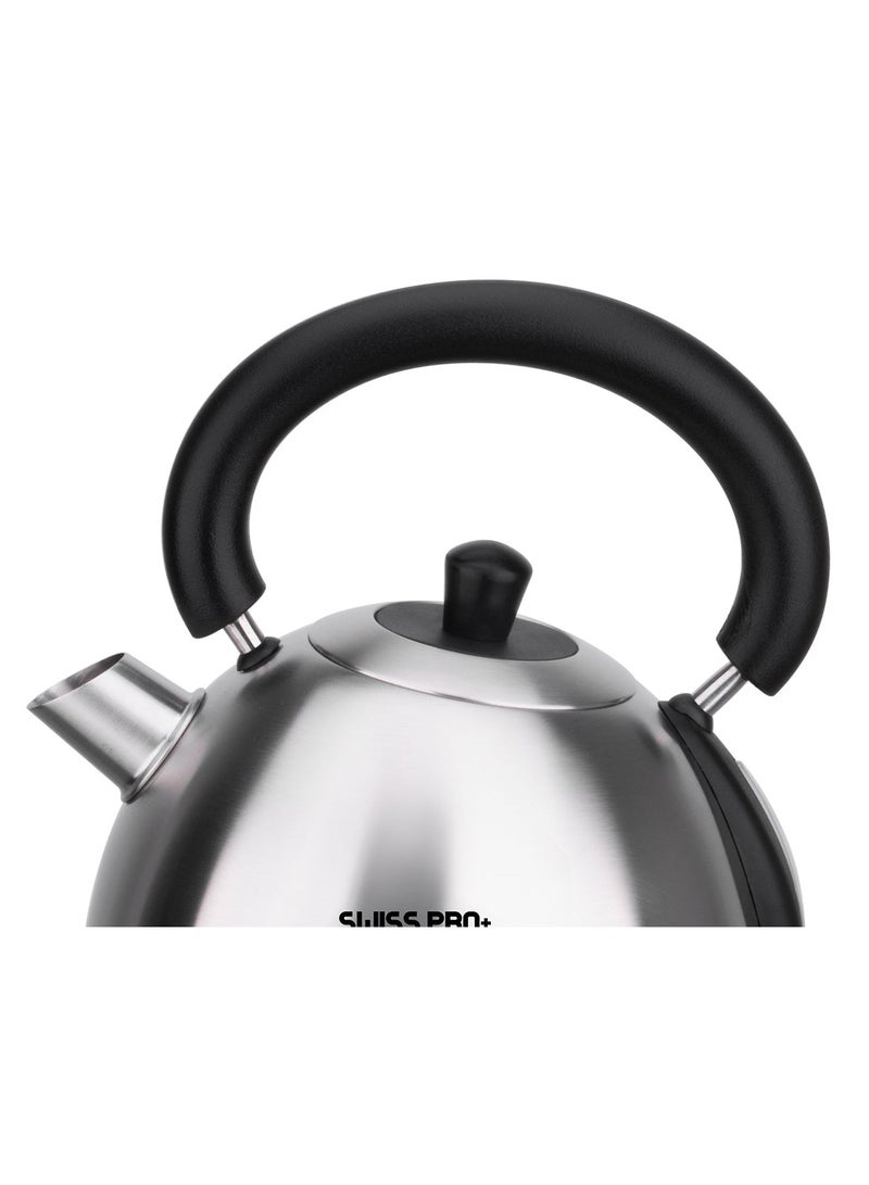 Swiss Pro+ Retro Kettle 1.8L 2200W - Silver - SP-WK2200BS - Image 5