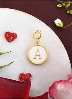VOYLLA Valentine's Day Collection Alphabet A White Enamel Charm  - Image 1