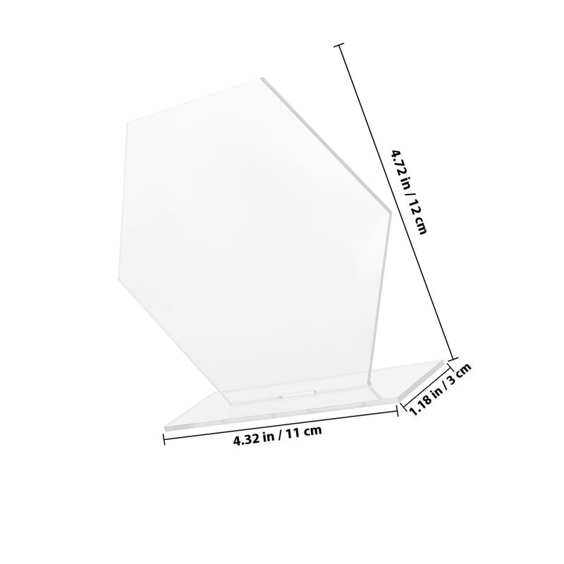 6Pcs Hexagon Acrylic Wedding Table Number Signs 2mm Thick DIY Centerpieces Decor - Image 3