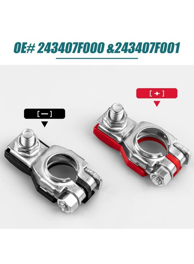 Aikyciu Battery Terminal Connectors, Corrosion-Resistant Positive and Negative Battery Terminals Compatible for SUV Van Motorcycle, Pure Copper Tinned - Image 5