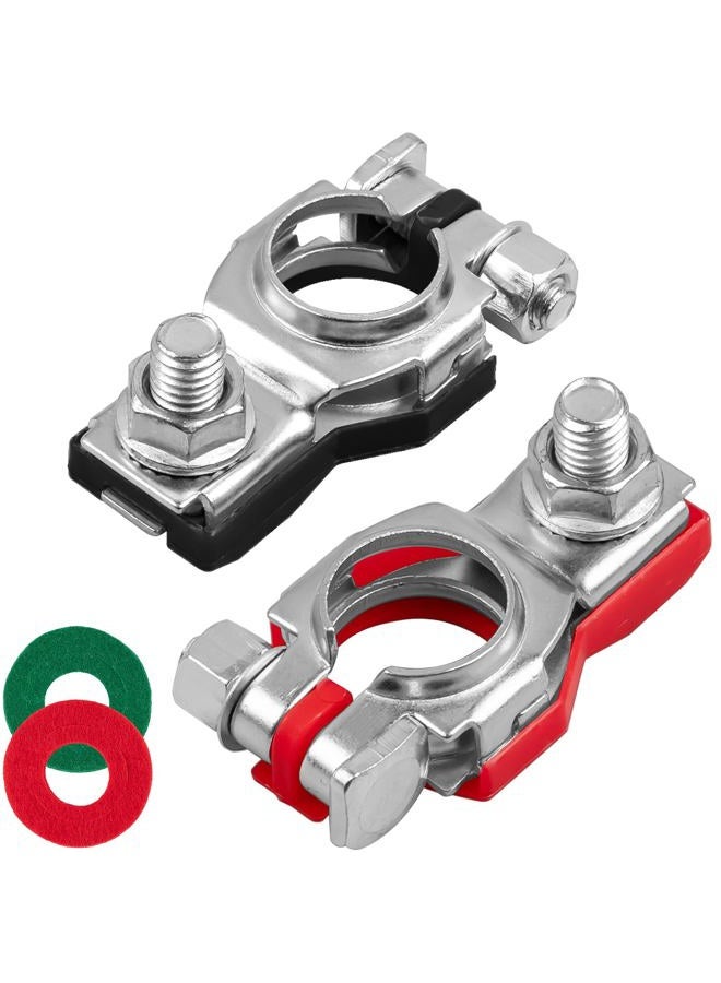 Aikyciu Battery Terminal Connectors, Corrosion-Resistant Positive and Negative Battery Terminals Compatible for SUV Van Motorcycle, Pure Copper Tinned - Image 1