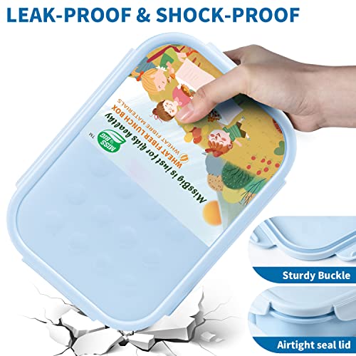 MISS BIG® Bento Box,Bento Box Adult,Lunch Box,Ideal Leak Proof Lunch Containers,No BPAs and No Chemical Dyes Bento Lunch Box,Dishwasher and Microwave Safe Lunch Containers for Adults(1900ml Blue) - Image 3