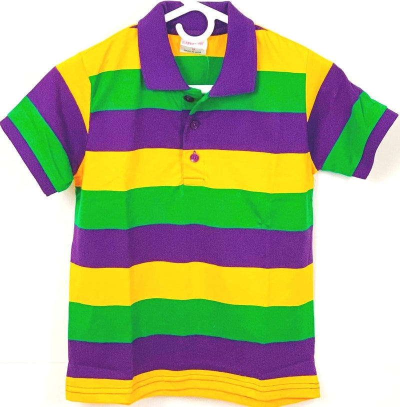Child Mardi Gras Rugby PGG Shirt - Short Sleeve # 104