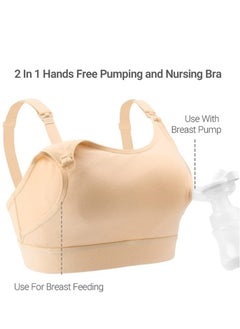 Hands Free Pumping Bra, Adjustable Breast-Pump Holding and Nursing Bra
