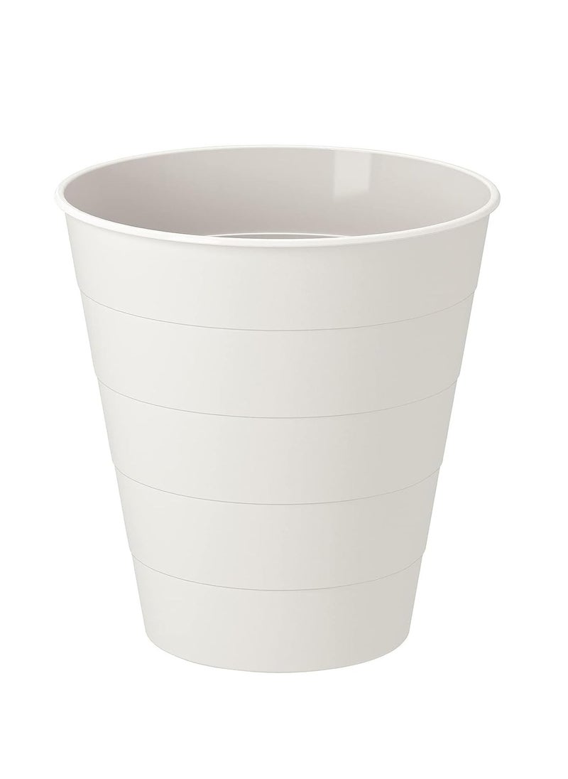 IKEA FRAKTA 10L White Plastic Top Opening Wastebasket  - Image 1
