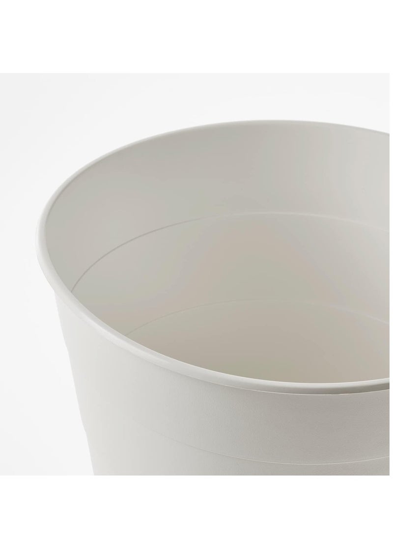 IKEA FRAKTA 10L White Plastic Top Opening Wastebasket  - Image 2