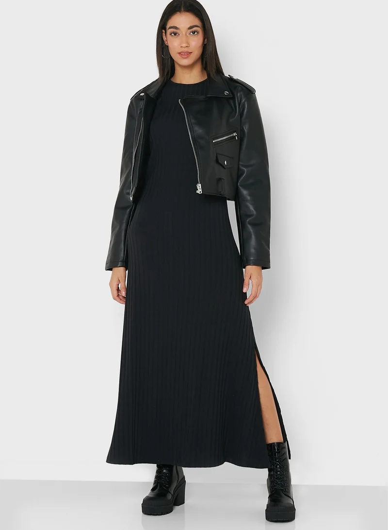Topshop Tall Ribbed Dress