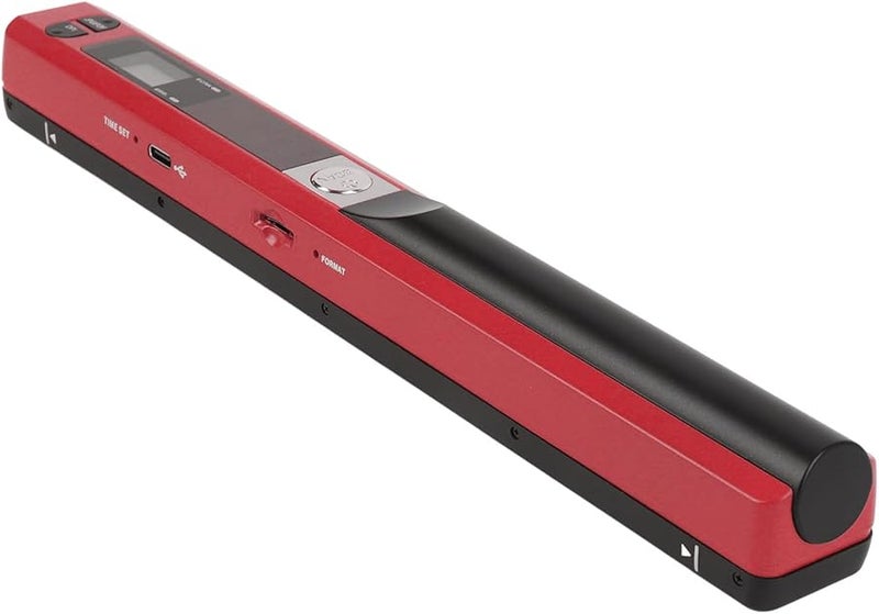 ماسح الصور المحمول 900 نقطة في البوصة للاستخدام المنزلي والمكتبي باللون الأحمر - Image 3