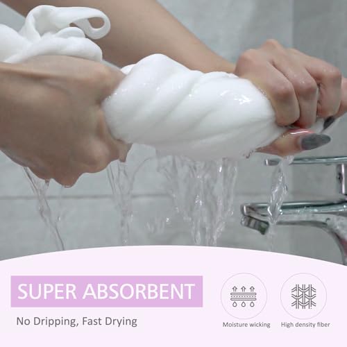 YoulerTex Microfiber Hair Towel Hair Wrap: 2 Pack 10X26 Hair Dryer Towels for Women Absorbent Turban Twist Hair Drying Shower Cap Curly Hair Products for Hair Care Hair Accessories (01 5-Pcs Multicolor) - Image 5