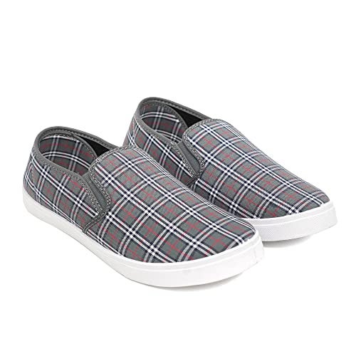 ASIAN Men's M-2025 Casual Sneakers,Loafer Shoes With Extra Cushion Lightweight Casual Slip-On Shoes For Men's & Boy'S, Grey - Image 1