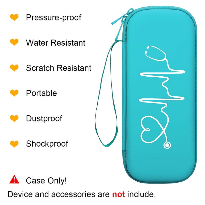 BOVKE Travel Carrying Case Compatible with 3M Littmann Classic III, Lightweight II S.E, MDF Acoustica Deluxe Stethoscopes - Extra Room for Medical Scissors EMT Trauma Shears and LED Penlight, Emerald - Image 3