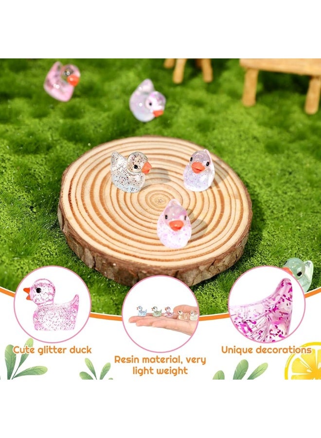 Fuyamp 120 Mini Resin Duck PatternsColorful Mini DucksMini GardenMini Cute Duck Decoration PatternsFamily GardenDoll House Landscape Decoration DIY - Image 1