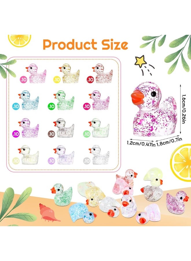Fuyamp 120 Mini Resin Duck PatternsColorful Mini DucksMini GardenMini Cute Duck Decoration PatternsFamily GardenDoll House Landscape Decoration DIY - Image 4