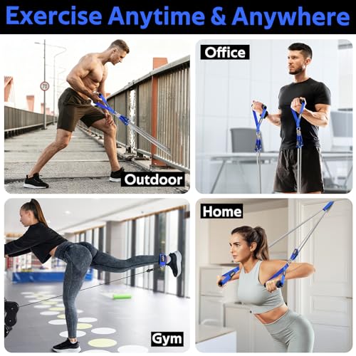 WALITO Resistance Bands Set - Exercise Bands with Handles, Door Anchor, Legs Ankle Straps, for Heavy Resistance Training, Physical Therapy, Muscle Training, Yoga, Home Workouts - Image 5