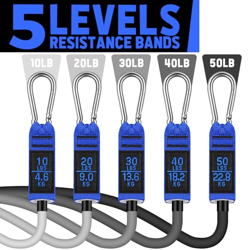 WALITO Resistance Bands Set - Exercise Bands with Handles, Door Anchor, Legs Ankle Straps, for Heavy Resistance Training, Physical Therapy, Muscle Training, Yoga, Home Workouts - Image 2