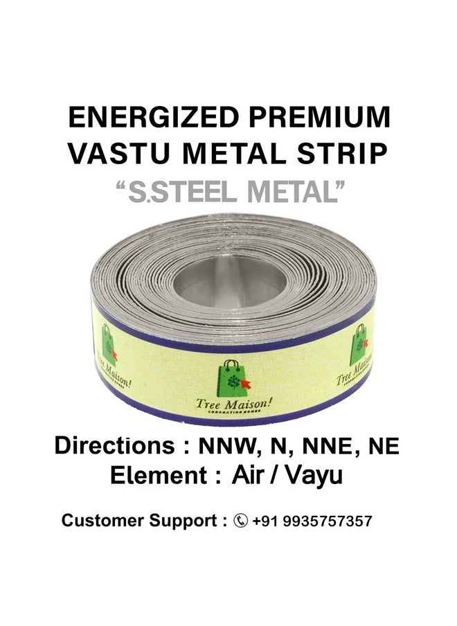TREEMAISON Treemaison Vastu Stainless Steel Strip | Width- 0.5 Inch | Gauge- 0.3mm | Length- 8 Feet Approx | Zone Balancing |Toilet Correction | Main Entrance | Strip Remedy | Pack of 1  - Image 3