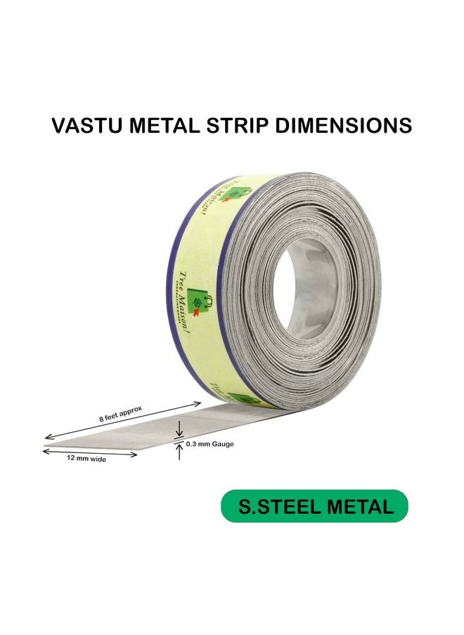 TREEMAISON Treemaison Vastu Stainless Steel Strip | Width- 0.5 Inch | Gauge- 0.3mm | Length- 8 Feet Approx | Zone Balancing |Toilet Correction | Main Entrance | Strip Remedy | Pack of 1  - Image 4
