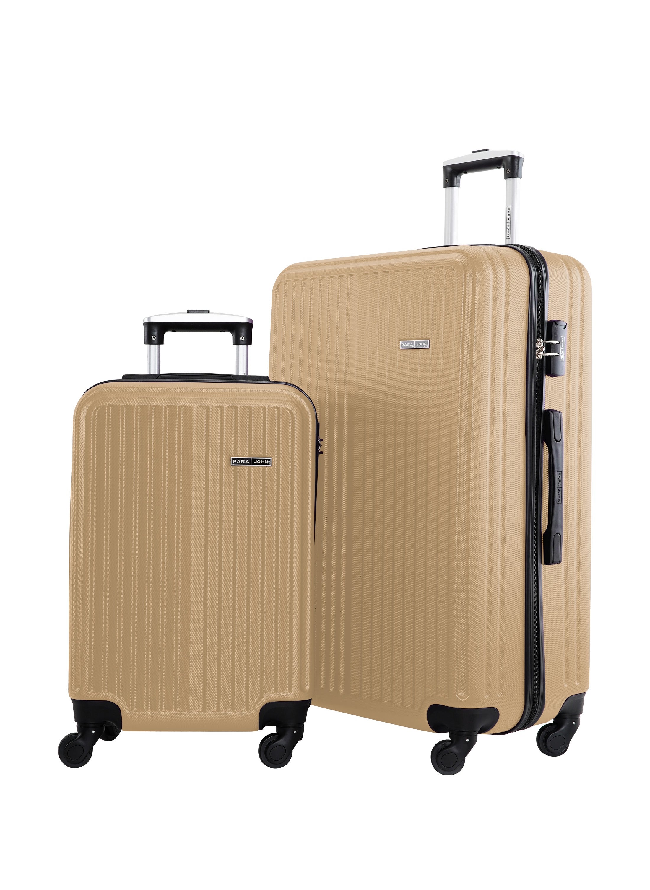 Spar ABS Hardside Spinner Luggage Trolley Set Gold 