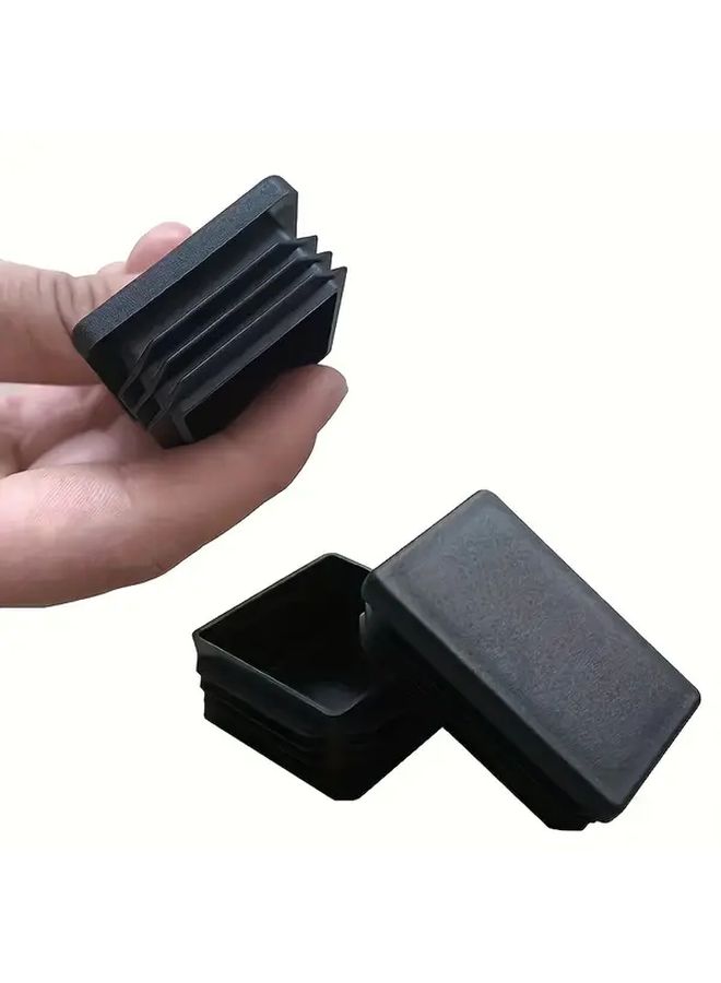 20pcs Black Plastic Square Tube End Caps 20mm Textured Grip Durable Column Sealing Caps for Metal and Plastic Pipes Dust and Water Protection Easy Installation Secure Fit Design - Image 2