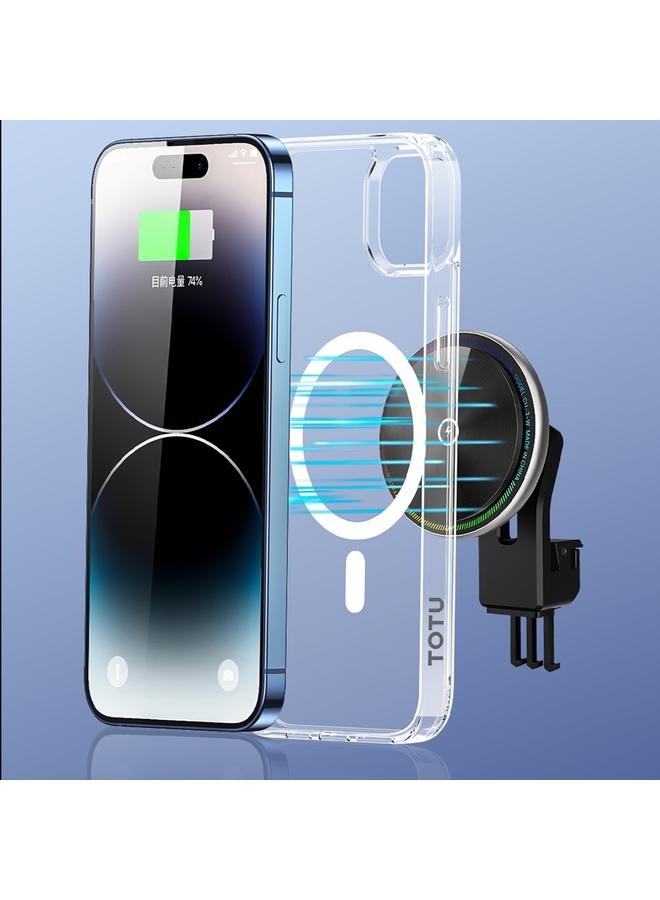 TOTUDESIGN Case For iPhone 15 Pro Max PC-5 Crystal Shield Series Magsafe Magnetic Phone Case - Image 3