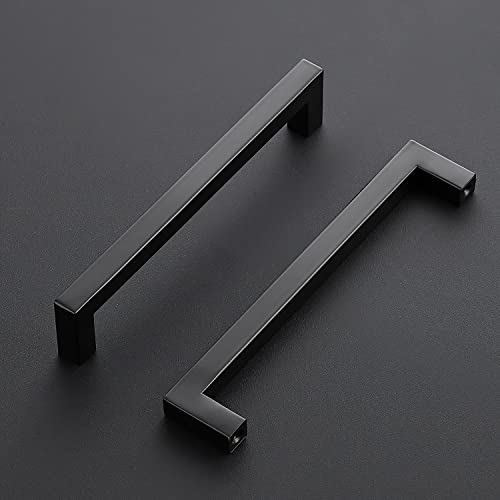 Ravinte 10 Pack Square Cabinet Pulls 614 Inch Black Kitchen Cabinet Handles Matte Black Kitchen Hardware for Drawer Pulls Drawer Handles Come with Screwdriver - Image 3