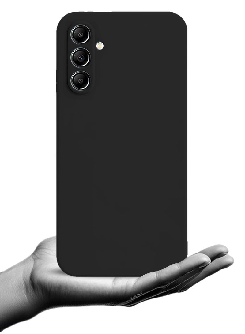 Liquid Silicone Case for Samsung Galaxy A15 Protective Phone Case with Soft Anti-Scratch Microfiber Lining Utra Slim Drop Protection Phone Cover - Black - Image 4