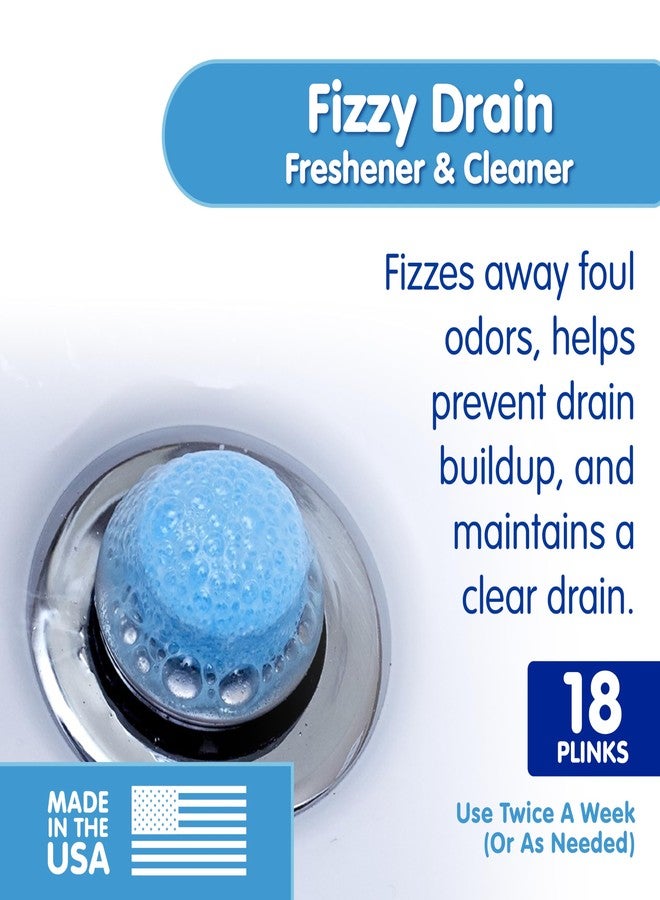 Plink Fizzy Drain Cleaner and Freshener, Prevents Drain Clogs and Buildup, Removes Odors from Bathroom and Kitchen Sinks, Septic-Friendly, Made in the USA, Lemon Scent, 18 Tablets - Image 2