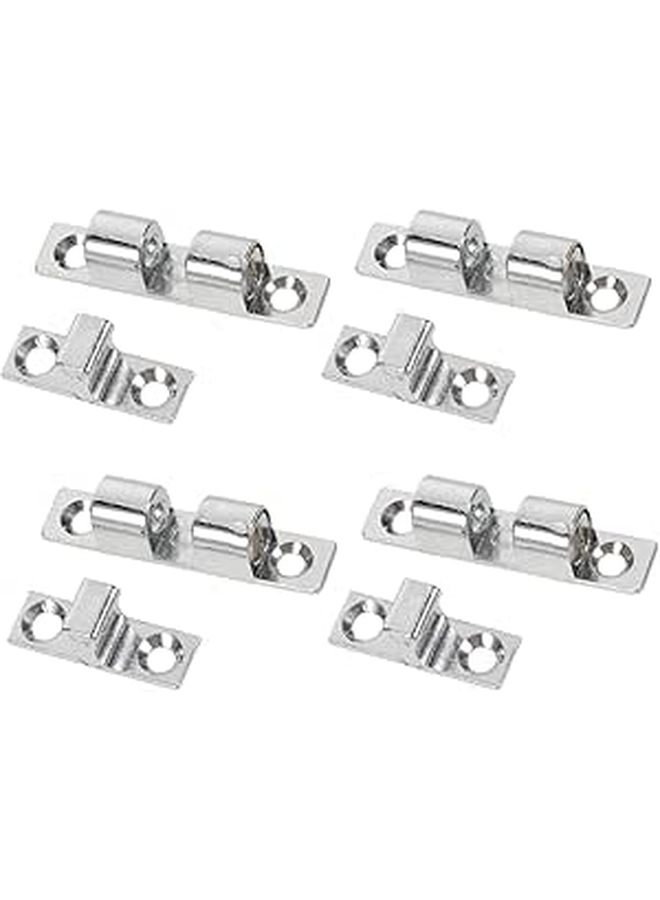 Stainless Steel Roller Catch Set For Marine Cabinets And Boat Hatches Medium Size - Image 1