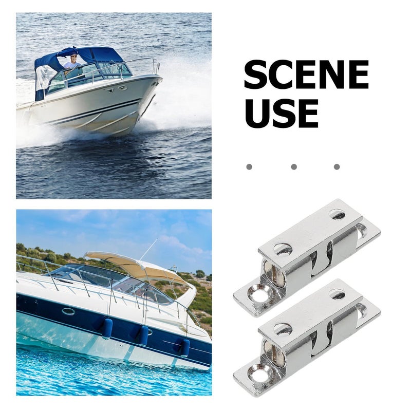 Stainless Steel Roller Catch Set For Marine Cabinets And Boat Hatches Medium Size - Image 4
