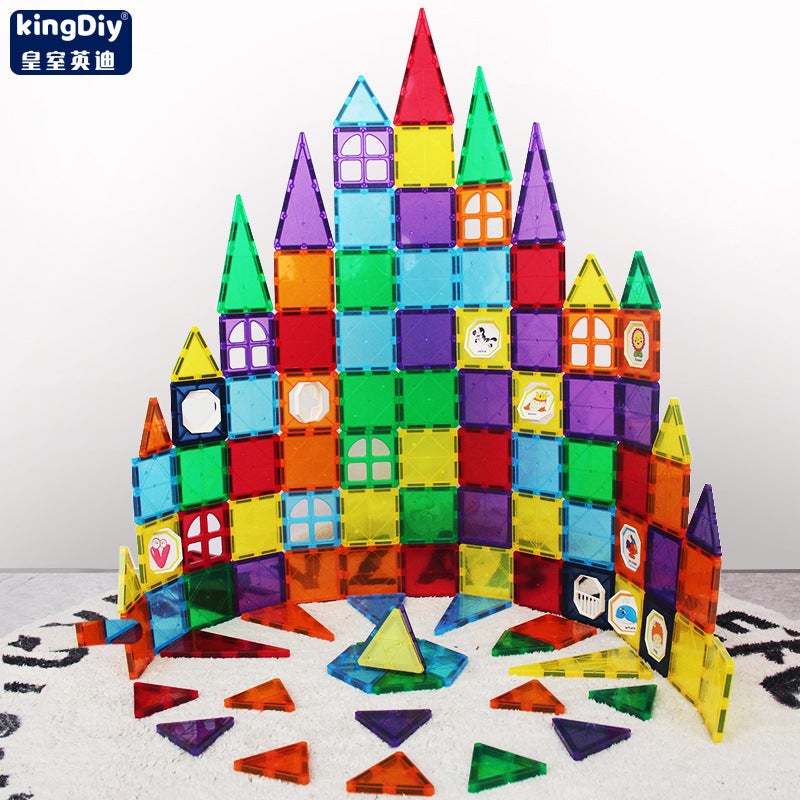 Magnetic Tiles Color Window Building Blocks Children'S Toys Pipe Rolling Ball Magnet Assembly Slide Magnetic - Image 3