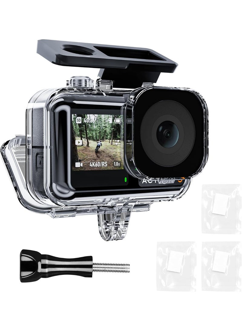 TELESIN Waterproof Case for DJI Action 5 Pro Action 4/3 Camera, with Anti-Fog Underwater Housing Shell Cage Supports 45M/148FT Deep Diving Scuba Snorkeling Swimming with Quick Release Screw - Image 1