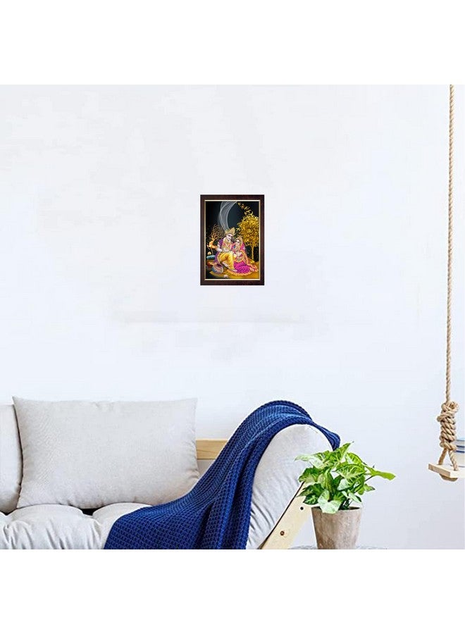Dharvika Innovations Dharvika Innovations Radha Krishna Photo Frame Big Size Home Decoration with Sparkle Coated Lamination (14x20 Inch) - 20536 - Image 5