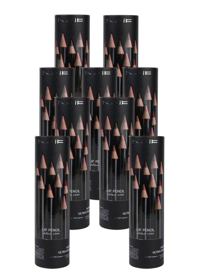 NWK 9 Sets Multicolour Lip Liner 12 Pieces - Image 1
