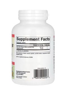 natural Factors Apple Cider Vinegar 500 mg 180 Capsules  - Image 2