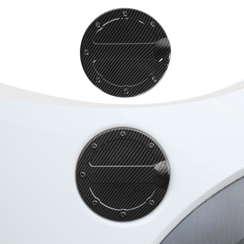 RAZPOY Carbon Fiber Fuel Filler Door Gas Tank Cap Cover Compatible with Ford F150 Raptor Accessories 20092014 - Image 1